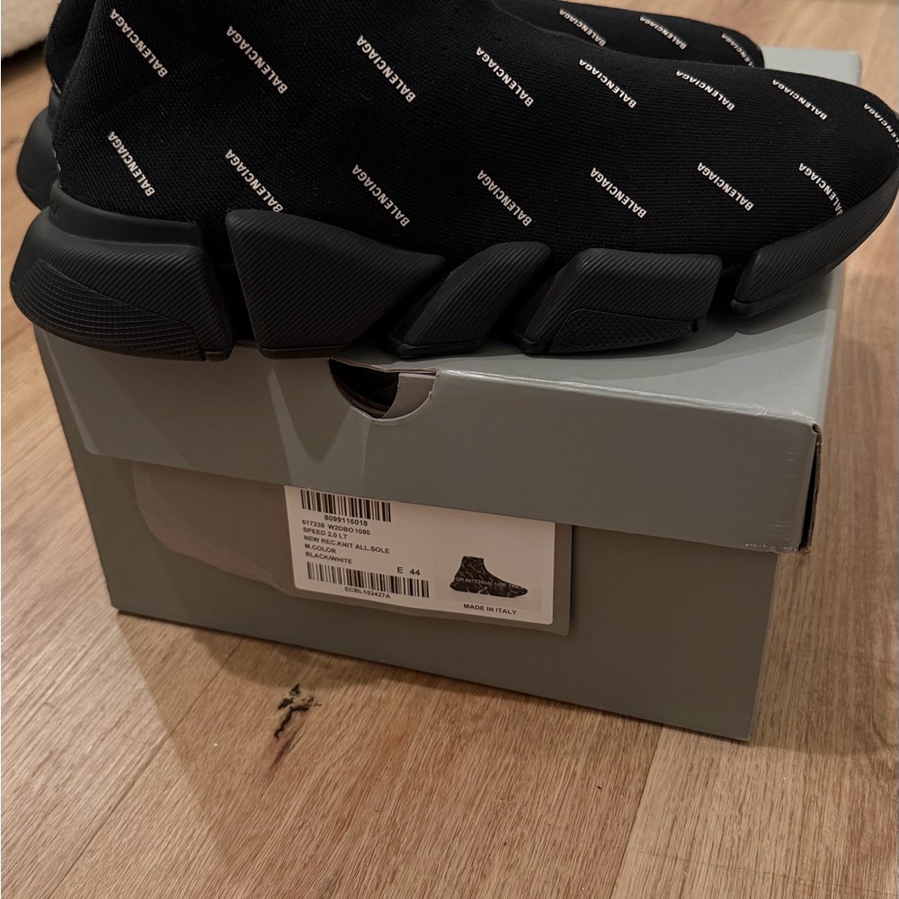 Balenciaga Men's Black Speed Sock Sneakers - Picture 5 of 8